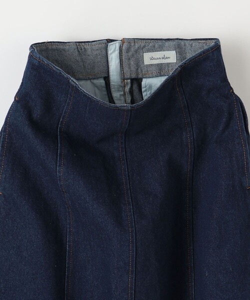 Steven Alan（スティーブンアラン）の「＜Steven Alan＞13OZ デニム タルスカート（デニムスカート・レディース・ネイビー/ブラック・L/M/S/XS）」の14枚目の写真