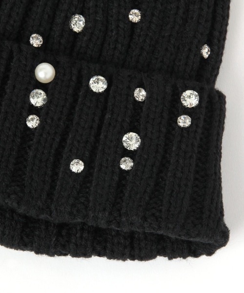 niko and...(ニコアンド)の「オリジナルビジュー付きニットワッチ(ニットキャップ/ビーニー・レディース・ライトブルー/ブラック/ライトグレー・FREE)」の13枚目の写真