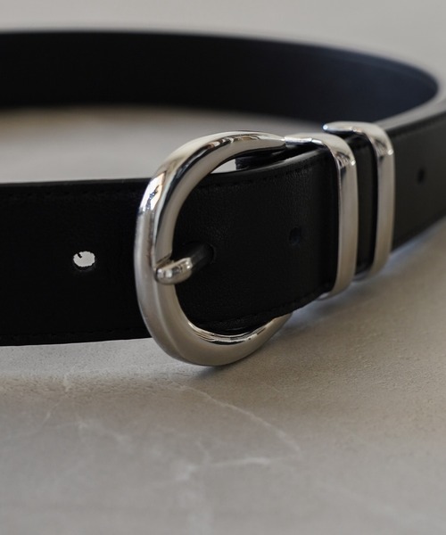 ebure エブール　メタルバックルベルト ebure(エブール)｜メタルバックルベルト/ブラック の通販｜ELLESHOP
