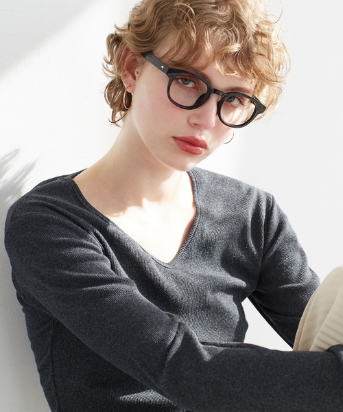 coca(coca)(コカ)の「【WEB限定セール】リブVネックトップス(ニット/セーター・レディース・チャコール/アイボリー/ブラック/ネイビー・M/L/S)」の11枚目の写真