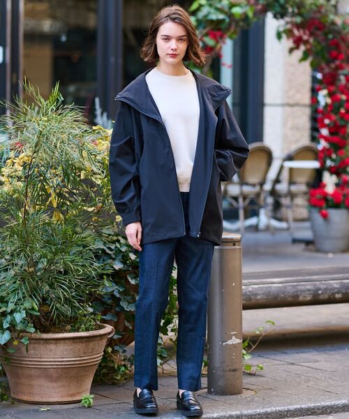 DRESSTERIOR（ドレステリア）の「【洗える】撥水ストレッチアノラックパーカ（ブルゾン・レディース・ブラック/ライトグレー・36/38）」の5枚目の写真