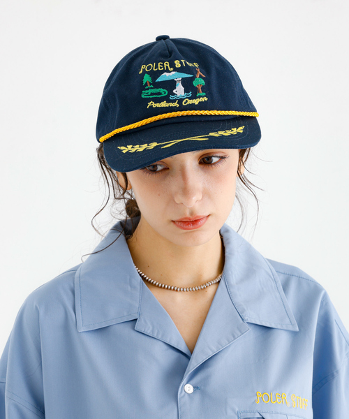 POLeR(ポーラー)の「【POLeR/ポーラー】TOURIST CAP/ツーリストキャップ/スーベニア/ユニセックス(キャップ・メンズ・ネイビー/カーキ/ブラック・フリー)」の3枚目の写真