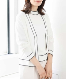 アンサンブル 2ピース千鳥柄ニットキャミソールセットアップ/Chidori Knit Camisole Set-Up「LA POMME jours/ラ 2ピース千鳥柄ニットキャミソールセットアップ/Chidori Knit