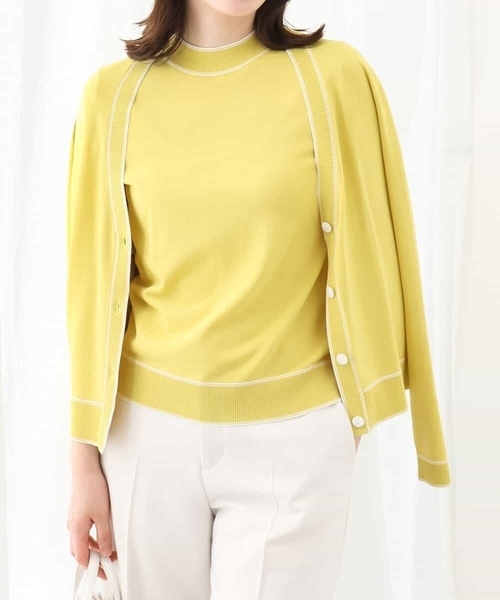 配色ラインデザインアンサンブル/洗える/WEB限定サイズあり（アンサンブル）｜OFUON（オフオン）