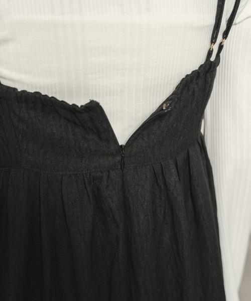 raffime（ラフィミー）の「アシメティアードロングキャミワンピース（ワンピース・レディース・アイボリー/ブラック/ライトブラウン/ブラック系その他・フリー）」の8枚目の写真