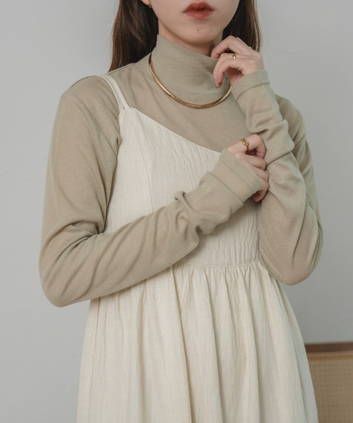 raffime（ラフィミー）の「アシメティアードロングキャミワンピース（ワンピース・レディース・アイボリー/ブラック/ライトブラウン/ブラック系その他・フリー）」の13枚目の写真