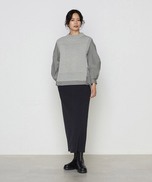 Gabardine K.T（ギャバジンケーティー）の「ポンチ 袖パフカットソー（Tシャツ/カットソー・レディース・ブラック・9号/11号）」の4枚目の写真