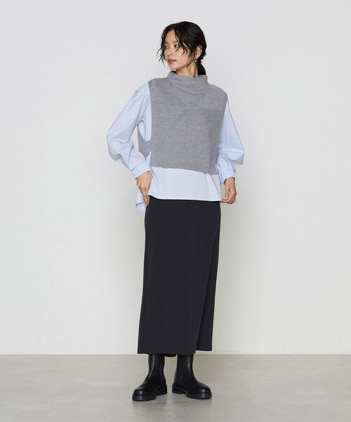 Gabardine K.T（ギャバジンケーティー）の「ポンチ 袖パフカットソー（Tシャツ/カットソー・レディース・ブラック・9号/11号）」の10枚目の写真