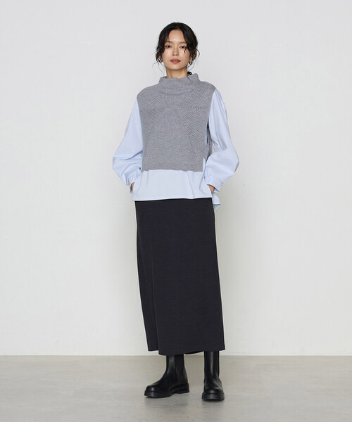 Gabardine K.T（ギャバジンケーティー）の「ポンチ 袖パフカットソー（Tシャツ/カットソー・レディース・ブラック・9号/11号）」の11枚目の写真