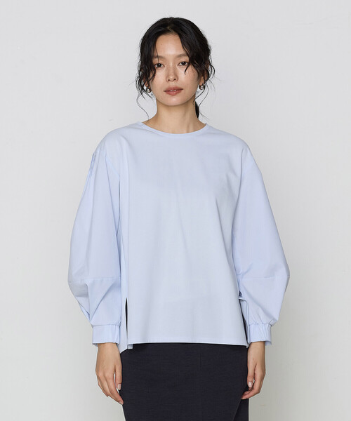 Gabardine K.T（ギャバジンケーティー）の「ポンチ 袖パフカットソー（Tシャツ/カットソー・レディース・ブラック・9号/11号）」の12枚目の写真