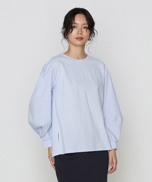 Gabardine K.T（ギャバジンケーティー）の「ポンチ 袖パフカットソー（Tシャツ/カットソー・レディース・ブラック・9号/11号）」の13枚目の写真