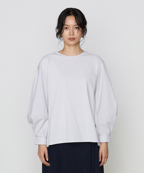 Gabardine K.T（ギャバジンケーティー）の「ポンチ 袖パフカットソー（Tシャツ/カットソー・レディース・ブラック・9号/11号）」の14枚目の写真