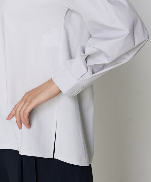 Gabardine K.T（ギャバジンケーティー）の「ポンチ 袖パフカットソー（Tシャツ/カットソー・レディース・ブラック・9号/11号）」の18枚目の写真