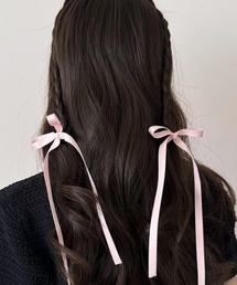 pyornim（ピョルニム）の「【2個セット】リボンヘアクリップ１（ヘアピン）」