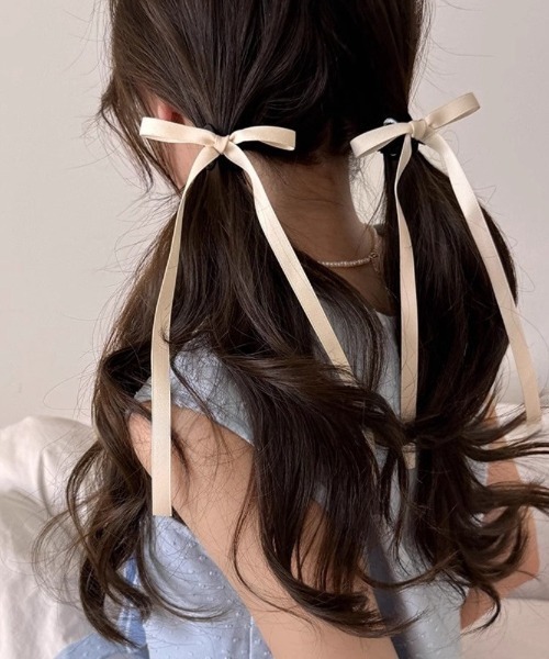 SHEPP(シープ)の「【お気に入り登録13000人突破】【2個セット】リボンヘアクリップ1(ヘアピン・レディース・ホワイト/ブラック/ピンク/ブルー/その他1/その他2・F)」の16枚目の写真