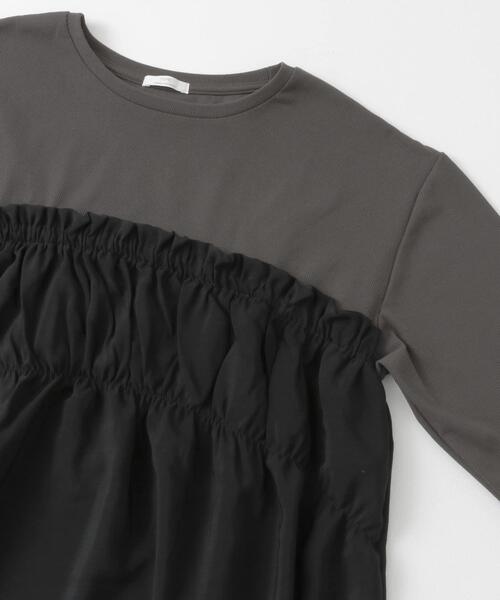 ITEMS URBANRESEARCH（アイテムズ アーバンリサーチ）の「ドッキングロングTシャツ（Tシャツ/カットソー・レディース・モカ/ホワイト/チャコールグレー・FREE）」の11枚目の写真