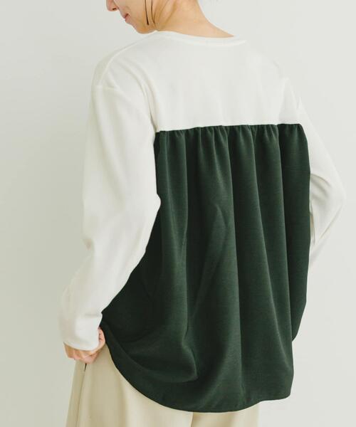 ITEMS URBANRESEARCH（アイテムズ アーバンリサーチ）の「ドッキングロングTシャツ（Tシャツ/カットソー・レディース・モカ/ホワイト/チャコールグレー・FREE）」の17枚目の写真