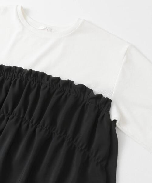 ITEMS URBANRESEARCH（アイテムズ アーバンリサーチ）の「ドッキングロングTシャツ（Tシャツ/カットソー・レディース・モカ/ホワイト/チャコールグレー・FREE）」の21枚目の写真