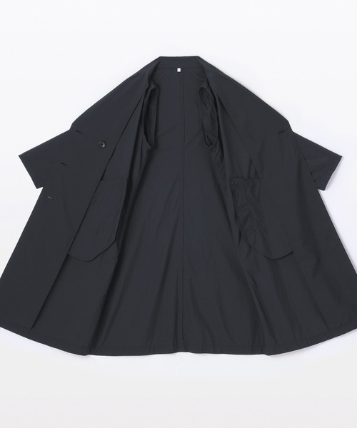 ♡極美品♡ Rene 撥水プリマコート フリルチェックトレンチコート 黒 ♡極美品♡ Rene 撥水プリマコート フリルチェックトレンチコート 黒