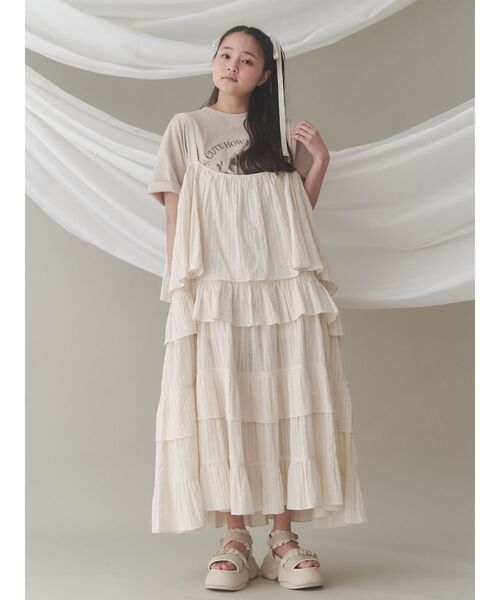 merry jenny（メリージェニー）の「fluffy rabbit tee / フラッフィーtee（Tシャツ/カットソー・レディース・オフホワイト/ベージュ/ピンク・FREE）」の17枚目の写真