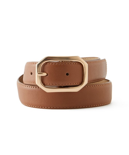 ROPE' PICNIC（ロペピクニック）の「28mmスクエアバックルステッチベルト（ベルト・レディース・ブラック/ブラウン/ベージュ系その他・FREE）」の6枚目の写真