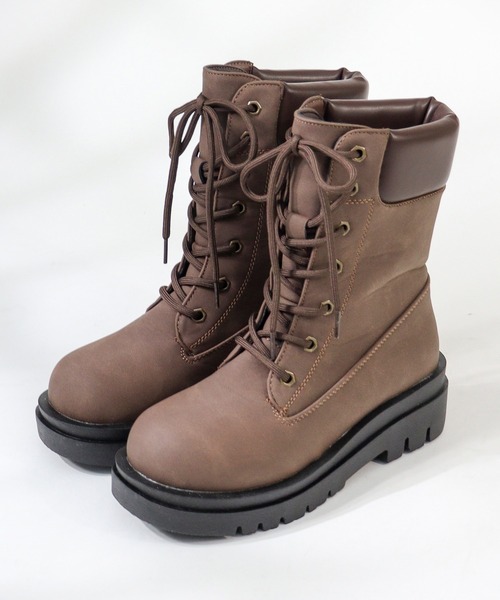 LibertyDoll(リバティードール)の「Liberty doll /レースアップ ハイカット ワークブーツ(9147)(ブーツ・レディース・ブラック/キャメル/グレー/ダークブラウン・40/41/42/43/44/SS/S/M/L/LL)」の4枚目の写真