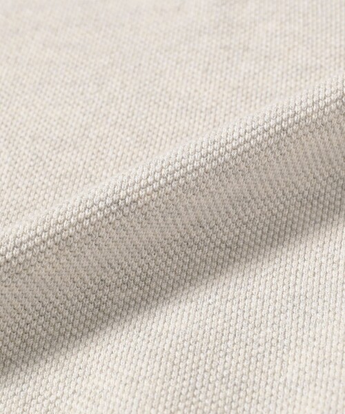 crepuscule（クレプスキュール）の「crepuscule / Moss Stitch Polo（ポロシャツ・メンズ・オフホワイト/チャコールグレー・L/XL/M）」の9枚目の写真