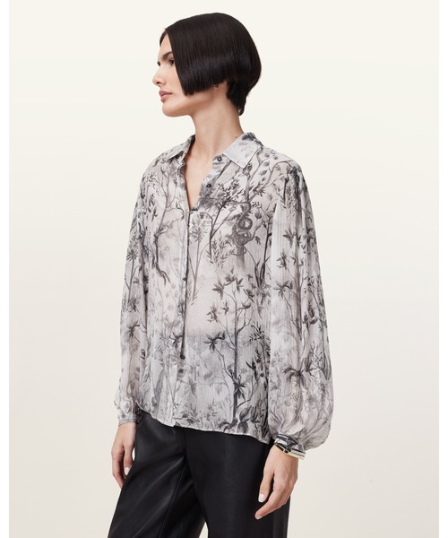 ALLSAINTS(オールセインツ)の「EDDIE PRINTED RELAXED FIT SHIRT | EDDIE プリント リラックス フィット シャツ(シャツ/ブラウス・レディース・ホワイト系その他・8/4/6)」の6枚目の写真