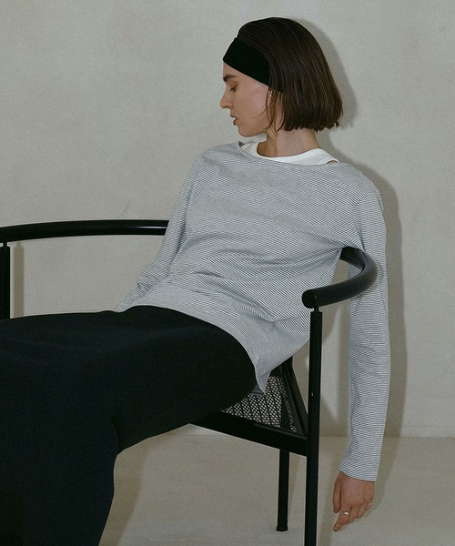 マノフ / MANOF レイヤードカットソー  -   LAYER BORDER CUT TOPS セール】LAYER BORODER CUT TOPS（Tシャツ/カットソー）｜MANOF
