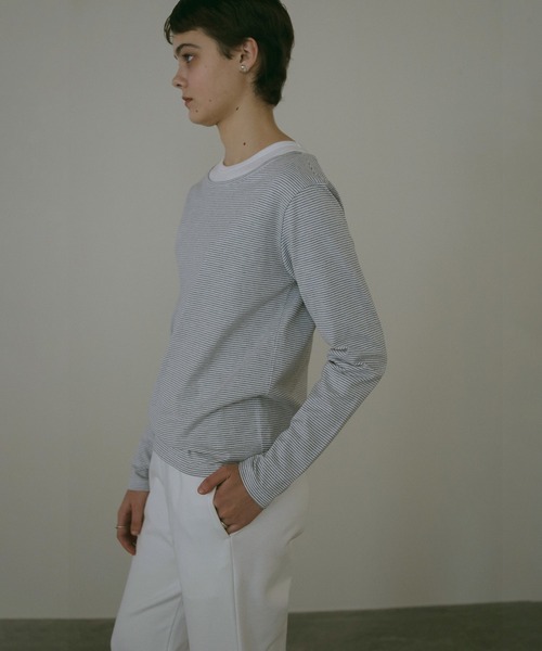マノフ / MANOF レイヤードカットソー  -   LAYER BORDER CUT TOPS セール】LAYER BORODER CUT TOPS（Tシャツ/カットソー）｜MANOF