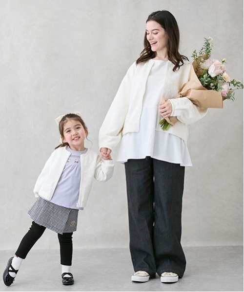 【新品•未使用】DAISYLINパフスリーブボレロ ホールガーメント】フリルリボン 7分袖パフスリーブボレロ