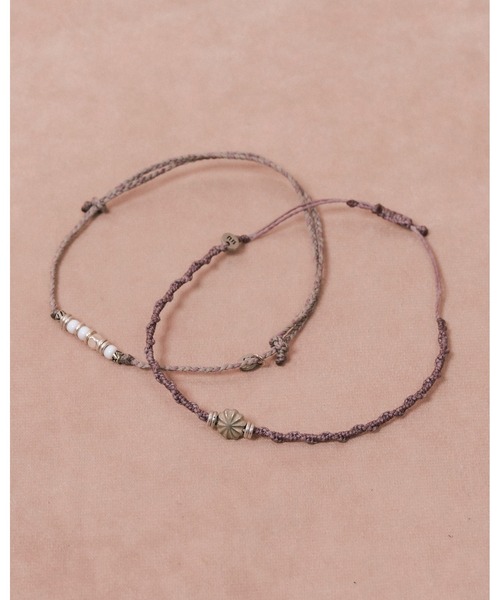 wakami(ワカミ)の「【別注】wakami / アンクレット 2本セット 2025(アンクレット・レディース・オレンジ/ネイビー/ブラック/グレー/ベージュ/マルチ/エメラルド・ONE SIZE)」の8枚目の写真