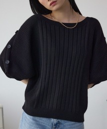 2WAYショルダーボタンニット
