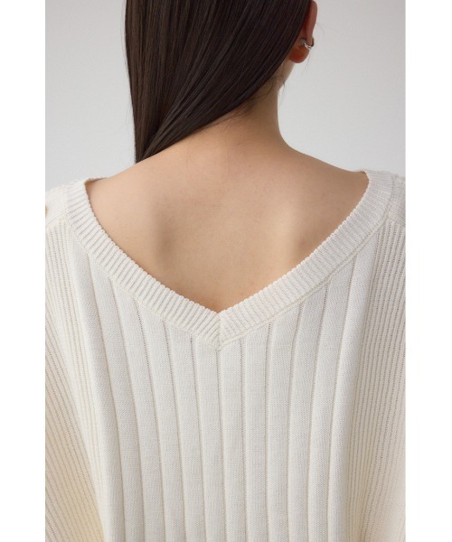 AZUL by moussy（アズールバイマウジー）の「2WAYショルダーボタンニット（ニット/セーター・レディース・アイボリー/ブラック/ブルー/ピンク・FREE）」の12枚目の写真