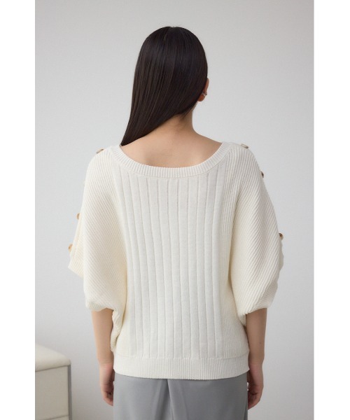 AZUL by moussy（アズールバイマウジー）の「2WAYショルダーボタンニット（ニット/セーター・レディース・アイボリー/ブラック/ブルー/ピンク・FREE）」の16枚目の写真