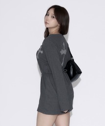 tinkerend（ティンカーエンド）の「Cross Vneck Mini Dress / クロスVネックミニワンピース（ワンピース）」