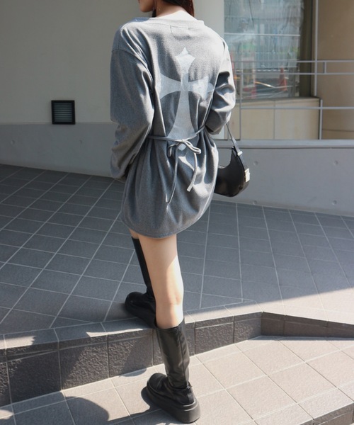 Cross Vneck Mini Dress / クロスVネックミニワンピース