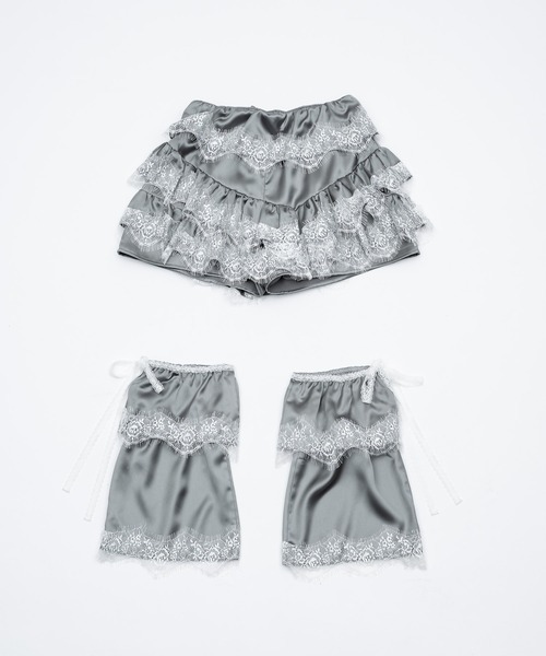 monepine/モネピネ/新品 ホワイト フリル ショーツ&レッグウォーマー lace frill shorts＆leg warmers/レースフリルショーツ＆レッグ