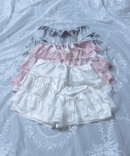 monepine/モネピネ/新品 ホワイト フリル ショーツ&レッグウォーマー lace frill shorts＆leg warmers/レースフリルショーツ＆レッグ