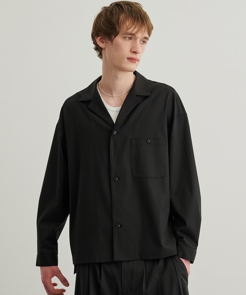 PUBLIC TOKYO ¥16,500 ダークフラワーシャツ ブラック セール】ダークフラワー モード ストリート 花柄 オープンシャツ