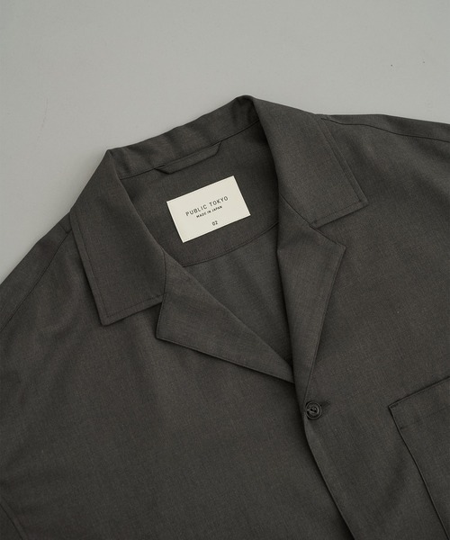 PUBLIC TOKYO（パブリックトウキョウ）の「スムージーリラックスオープンカラーシャツ（シャツ/ブラウス・メンズ・ダークグレー/ブラック/ベージュ/ダークブラウン・1/2）」の11枚目の写真