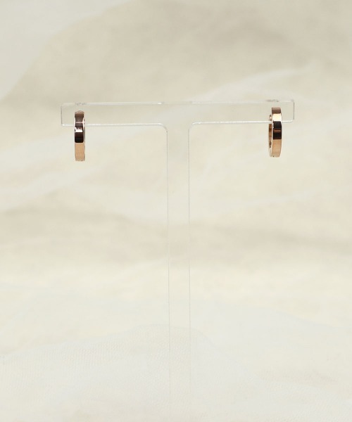 CEMONEMO(セモネモ)の「【金属アレルギー対応】 フラット フープピアス / サージカルステンレス316L(ピアス(両耳用)・レディース・ピンクゴールド/ゴールド/シルバー・9/7)」の9枚目の写真