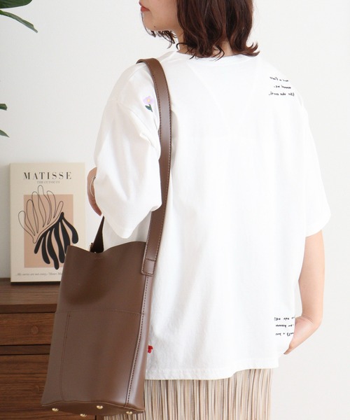 Emago（イマゴ）の「EMAGO くるくる刺繍Ｔ（Tシャツ/カットソー・レディース・ホワイト/イエロー/ブルー・FREE）」の7枚目の写真