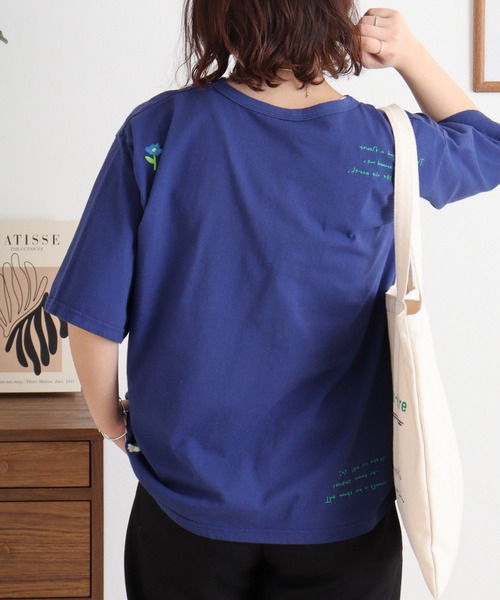 Emago（イマゴ）の「EMAGO くるくる刺繍Ｔ（Tシャツ/カットソー・レディース・ホワイト/イエロー/ブルー・FREE）」の13枚目の写真