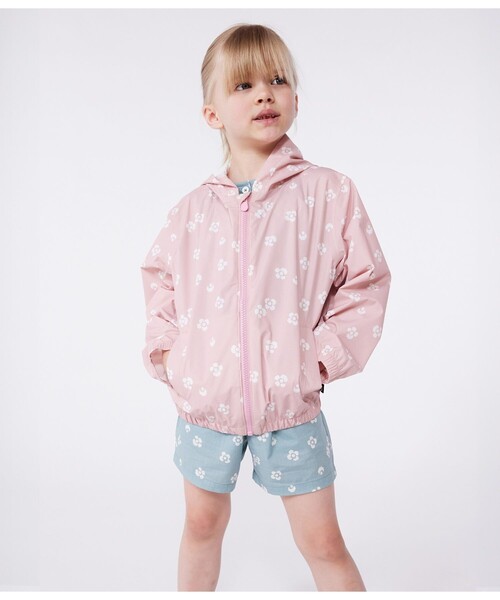 PETIT BATEAU｜プチバトー（キッズ）のマウンテンパーカー（花柄