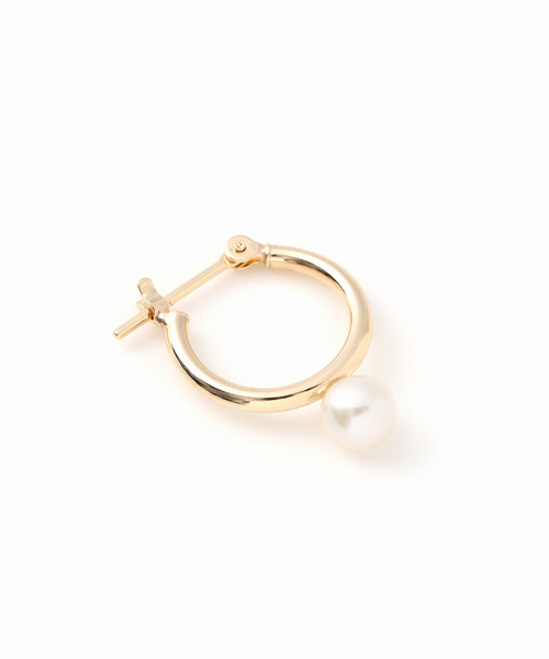 WEB限定》パールフープピアスM K10（両耳）（ピアス（両耳用