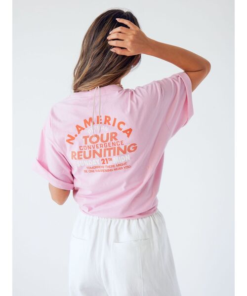 Ungrid（アングリッド）の「ツアーロゴルーズTee（Tシャツ/カットソー・レディース・オレンジ/ピンク/オフホワイト/チャコールグレー・FREE）」の20枚目の写真