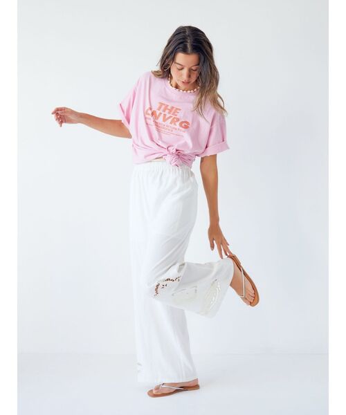 Ungrid（アングリッド）の「ツアーロゴルーズTee（Tシャツ/カットソー・レディース・オレンジ/ピンク/オフホワイト/チャコールグレー・FREE）」の22枚目の写真