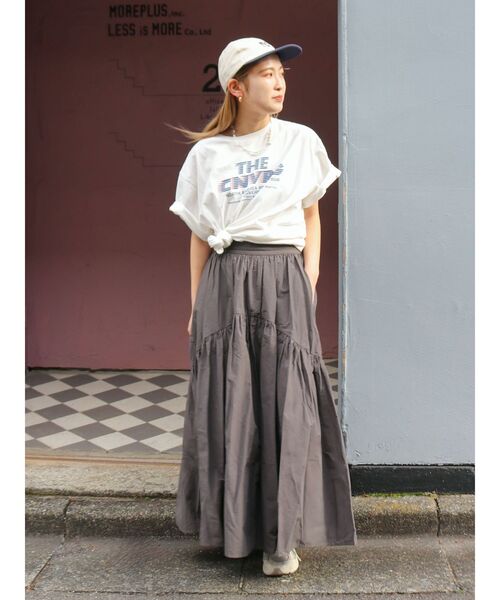 Ungrid（アングリッド）の「ツアーロゴルーズTee（Tシャツ/カットソー・レディース・オレンジ/ピンク/オフホワイト/チャコールグレー・FREE）」の7枚目の写真