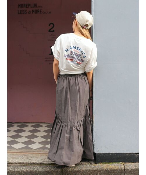 Ungrid（アングリッド）の「ツアーロゴルーズTee（Tシャツ/カットソー・レディース・オレンジ/ピンク/オフホワイト/チャコールグレー・FREE）」の8枚目の写真